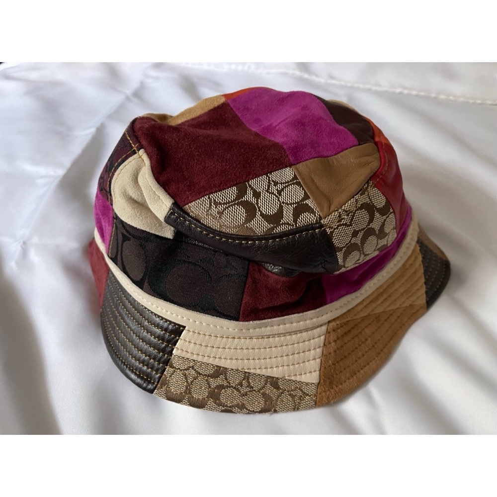 COACH KID SIZE PATCHWORK BUCKET HAT SIZE L/XL